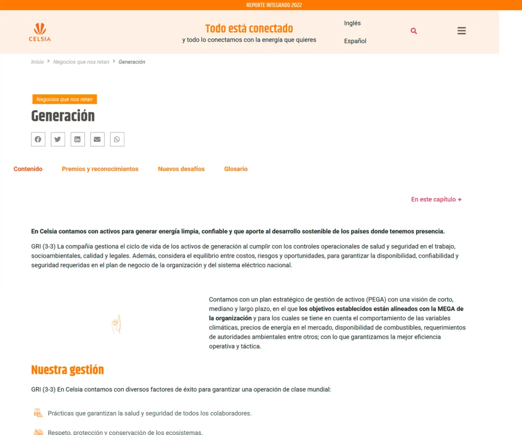 Reporte integrado Celsia